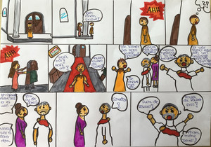 Comic auf Deutsch von Ilijana und Amina, 8b