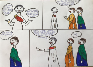 Comic auf Deutsch von Ilijana und Amina, 8b